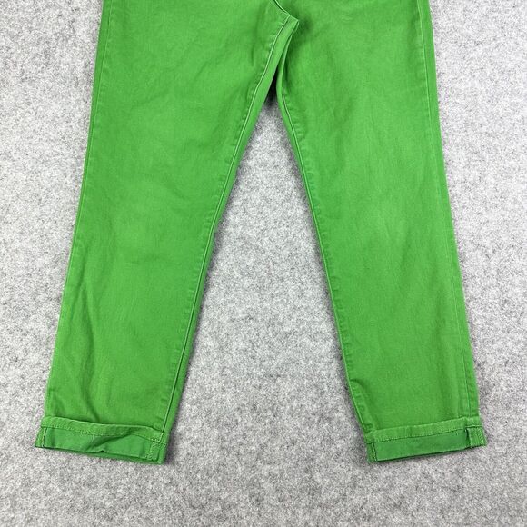 Kut From the Kloth KFTK Catherine Slim Boyfrined Pants Womens 10 Green Cuffed - Picture 4 of 15